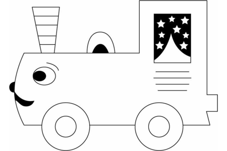 Coloriage Train 09 – 10doigts.fr